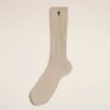 Chaussettes Ami de Coeur en coton beige