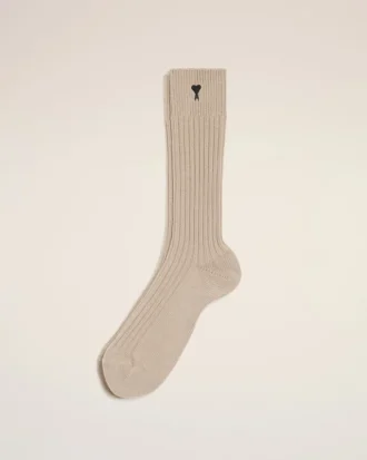 Chaussettes Ami de Coeur en coton beige
