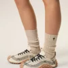 Chaussettes Ami de Coeur en coton beige