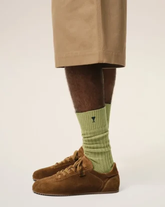 Chaussettes Ami de Coeur en coton vert
