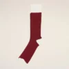 Chaussettes en coton rouge et blanc
