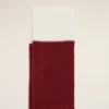 Chaussettes en coton rouge et blanc