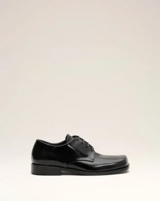 Chaussures derbies en cuir de vache noir