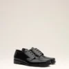 Chaussures derbies en cuir de vache noir
