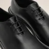 Chaussures derbies midi en cuir de vache noir