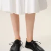 Chaussures derbies midi en cuir de vache noir