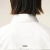 Chemise ajustée à col pointu en coton blanc