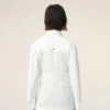 Chemise ajustée à col pointu en coton blanc