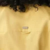 Chemise ajustée en coton jaune à col pointu