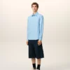 Chemise Ami de Coeur en coton bleu brodée par un tailleur