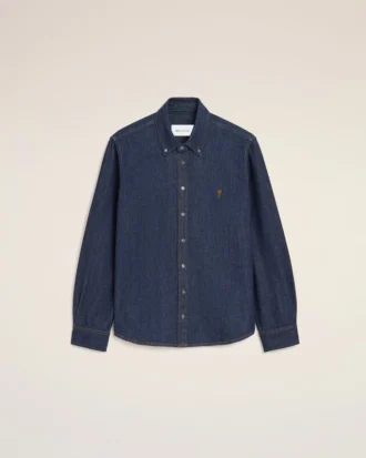 Chemise Ami de Coeur en coton denim bleu