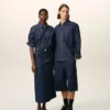Chemise Ami de Coeur en coton denim bleu