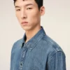 Chemise Ami de Coeur en coton denim bleu