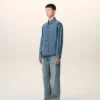 Chemise Ami de Coeur en coton denim bleu