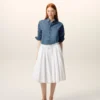 Chemise Ami de Coeur en coton denim bleu