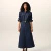 Chemise Ami de Coeur en coton denim bleu