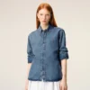 Chemise Ami de Coeur en coton denim bleu