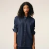 Chemise Ami de Coeur en coton denim bleu