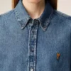 Chemise Ami de Coeur en coton denim bleu