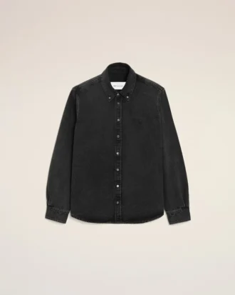 Chemise Ami de Coeur en coton denim noir