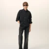 Chemise Ami de Coeur en coton denim noir