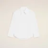Chemise ample Ami de Coeur à col pointu en coton blanc