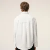 Chemise ample Ami de Coeur à col pointu en coton blanc