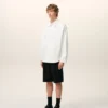 Chemise ample Ami de Coeur à col pointu en coton blanc