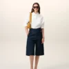 Chemise ample Ami de Coeur à col pointu en coton blanc