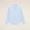 Chemise ample Ami de Coeur à manches longues en coton bleu