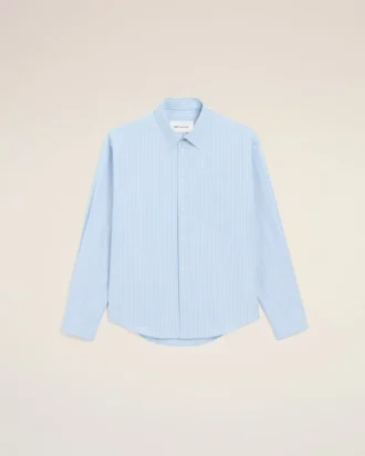 Chemise ample Ami de Coeur à manches longues en coton bleu