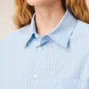 Chemise ample Ami de Coeur à manches longues en coton bleu