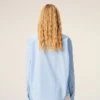 Chemise ample Ami de Coeur à manches longues en coton bleu