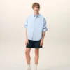 Chemise ample Ami de Coeur à manches longues en coton bleu