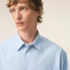 Chemise ample Ami de Coeur à manches longues en coton bleu