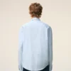 Chemise ample Ami de Coeur à manches longues en coton bleu