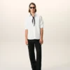 Chemise blanche en coton sur mesure brodée Ami de Coeur
