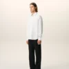Chemise blanche en coton sur mesure brodée Ami de Coeur