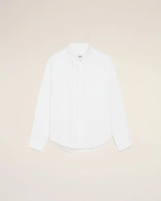 Chemise carrée Ami de Coeur en coton blanc