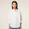 Chemise carrée Ami de Coeur en coton blanc