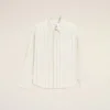 Chemise carrée Ami de Coeur en coton rayé blanc