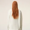 Chemise carrée Ami de Coeur en coton rayé blanc