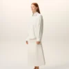Chemise carrée Ami de Coeur en coton rayé blanc