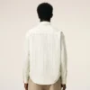 Chemise carrée Ami de Coeur en coton rayé blanc