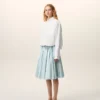 Chemise courte en coton blanc avec motif « Ami de Coeur » en relief