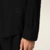Chemise noire ample brodée Ami Paris