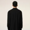 Chemise noire ample brodée Ami Paris