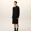 Chemise noire ample brodée Ami Paris