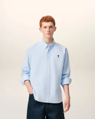 Chemise Oxford Ami de Coeur en coton bleu
