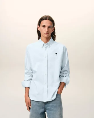 Chemise Oxford Ami de Coeur en coton bleu